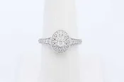 0.14cttw Diamond Ring In 14k White Gold 4.6 Grams Size 7 Eb0526worde