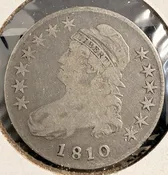 1810 Capped Bust Half Dollar, O-106a  R.3. Nicely Circulated (19678)