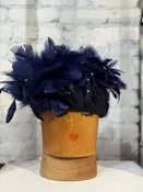 50s Blue Duck Feather Wool Hat