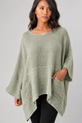Big Cut Glora Linen Tunic With Front Pockets