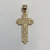 10k Cubic Zirconia Cross