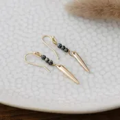 Altruism earrings-pyrite