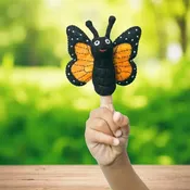 Butterfly Felt Finger Puppet, Handcrafted
