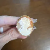 14k Vintage Cameo Ring sz8