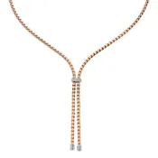 18k Rose Gold Diamond Drop Necklace