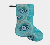 Evil Eye Protection Velveteen Holiday Stocking - SimArt Brand