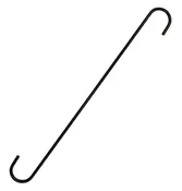 18″ Black S-Hook
