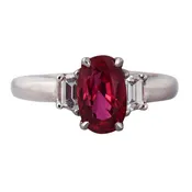 2.14ct Ruby Diamond Gold Ring