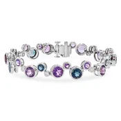 14KT Gold Amethyst & Blue Topaz Bracelet