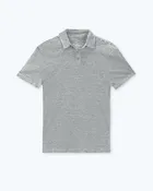 Alex Crane Lines Knit Linen Polo Shirt