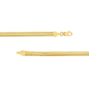 14k 4.2mm Hollow Oval Snake Chain Bracelet
