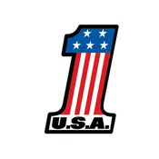 #1 with American Flag Die-cut Magnet