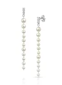 Baby Akoya Pearl Long Dangle Earrings