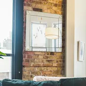 MOTHER OF PEARL  BEVELED MIRROR