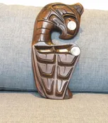 Eagle Plaque with Abalone Inlays by Herman Seymour