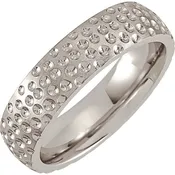 Dimple Pattern Inspired Cobalt Round 6mm Band