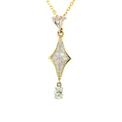 Kite Shaped Diamond Pendant