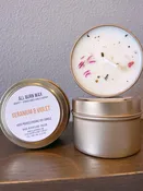 Geranium & Violet 4oz Tin — All Burn Wax