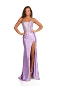 Abby Paris 90255 Size 0 Lilac Crystal Corset Prom Dress