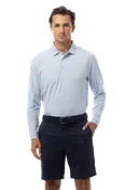 MEN'S SOLMELANGE MINI-STRIPE POLO. MALIBU.  900841MM
