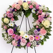 Pastel Rose Garden Wreath