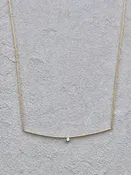 14K Yellow Gold Necklace with Diamond