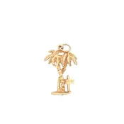 14K Gold Florida Palm Tree Charm
