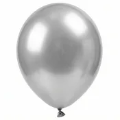 100ct 11" Silver Latex Balloons - Elegant Metallic Shine