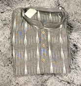 Black Ikat Cotton Short Kurta