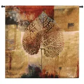 Abstract Autumn Fine Art Tapestry Wall Hanging 35×35 Jacquard Woven Contemporary Abstract Wall Art