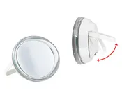 12X Magnification LED Travel Mirror – Wall Mount, Countertop & Suction Stand (M882)