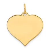 10k .013 Gauge Heart Disc Charm