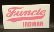 Sign – Funcie (White & Pink)