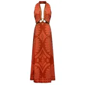 Allegra Print Dress-Red