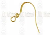 14EW2Y : 14 K Yellow Gold Ear Wires with Ball : 16 mm