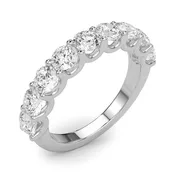 9 Stone Shared Prong Band 3Ct
