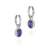 Sterling Silver Sapphire Drop Earrings