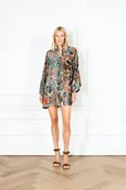 Berry Blue Velvet Micro Caftan