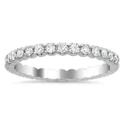 0.70 cttw Round Four Prong Diamond Eternity Band