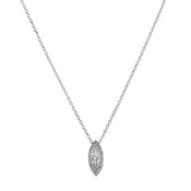 0.22 Carat Marquis Diamond Pendant Necklace