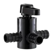 1/2" Barb Three Way Valve
