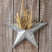 12" Galvanized Barn Star with Pocket