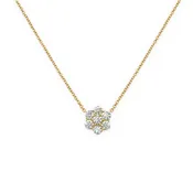 7 Stone Diamond Cluster Necklace
