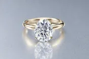 Oval SUPERNOVA Moissanite Solitaire Engagement Ring  1.52 ct - 8x6mm — L.Trapp Jewelry Design