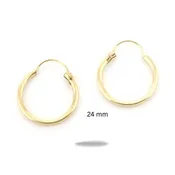 14k Yellow Gold Filled Hoop Earrings 24 Mm