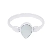 10508<br>ring 7×9 mm pear shape MOTHER OF PEARL .925 *5-9
