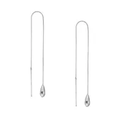 14K White Gold Threader Earrings