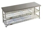 18″ x 36″ x 19″ Solid Seat Top Stainless Steel Gowning Bench