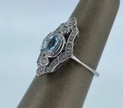 14K Aquamarine Ring