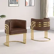 BQ- AC220L: Single Leathaire Accent Barrel Chair